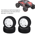 Pikkukuva 6 / 8: 4 kpl 1/10 RC kuorma-auton kumirenkaan pyörän rengas ZD Racing Buggy Crawler Car White