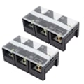 Miniatyrbilde 5 av 8: 2stk Wire Barrier Block Terminal Strip 600V 100A TC Fast Jern Dual Rader Terminal Strip med deksel Svart 3 Posisjoner (1003)