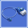 Miniatyrbilde 1 av 5: Mobillader Protector Cartoon Plastic Anti Breaking Data Kabel Beskyttelseshylse for IPhone 12 13 Blue
