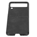 Miniatyrbillede 7 af 8: Lychee mønster læder telefoncover fuld beskyttelse stødsikker til Samsung Galaxy Z Flip 3Sort