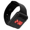 Miniatyrbild 4 av 8: Watch LED-skärm Kvadratformad bakgrundsbelysning Design Digital watch för fritidsaktiviteter Svart