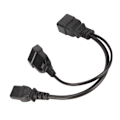 Miniatyrbillede 2 af 8: IEC320 C13 og EU-stik til IEC320 C20-strømledning IEC320 C13 og EU-hunstik til IEC320 C20 Y Splitter-strømledning 12,6 tommer