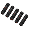 Miniatyrbillede 4 af 8: 5 Stk M3 2Pin Aviation Plug Docking Connector IP68 Vandtæt udendørs gadelampe Ledningskabelstik 300V 16A