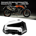 Miniatyrbillede 7 af 8: Motorcykel CNC Side Stand Kickstand Plate Extension Pad Forlængelse til 790 til 2018‑2019 Sort