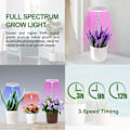 Miniatyrbillede 2 af 5: Vækstlys LED Plantelys til Indendørs Planter, Højdejusterbar Vækstlampe med Auto On/Off Timer til Små Planter ZD B2 B