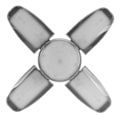 Miniatyrbilde 5 av 8: 4 blads garasjelys LED deformerbar lampe 150W E27 lagerlys for kjeller 85‑265V