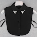Miniatyrbilde 1 av 5: Avtakbar rhinestone-dekorert krage for bluser og gensere