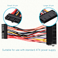 Miniatyrbillede 7 af 8: Stort 24 ben til lille 24 ben strømforsyning ATX adapterkabel til HP computer pc