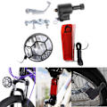 Miniatyrbillede 1 af 8: 6V 3W Cykelfriktionsdynamo Generator Forlygte Baglygte med Tilbehør