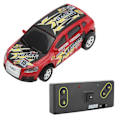Pikkukuva 4 / 8: Mini RC -ajoneuvokilpailu 4-suuntainen drift-auto 1:64 taskukokoinen kaukosäädinlelu sisä- ja ulkokäyttöön 3+ lapsille punainen