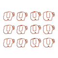 Pikkukuva 4 / 8: 12 kpl Mini Paper Clip Elefantin Muotoinen Kirjanmerkki Paperitavarat Tarvikkeet Kouluun Toimistoon Lahja