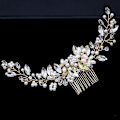 Miniatyrbilde 1 av 5: Krystallperle Bryllupshodeband - Elegante Bryllupshårtilbehør for Kvinner (Gull/Roségull)