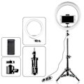 Miniatyrbilde 4 av 5: 18\" LED-ringlys med stativfeste for perfekte selfies - Bordstativ