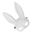 Miniatyrbilde 8 av 8: Halloween Kaninmaske Halv Ansikt Bedårende Kanin Cosplay Maske Tilbehør for Festartikler