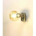 Miniatyrbild 4 av 5: 2 LED-socklar 11-260A i matt nickel med 1x LED-lampa E27 guld 2500K varmvit 4 watt *ANNA* vägglampa, läslampa, nattlampa, kökslampa, pl