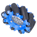 Pikkukuva 2 / 8: 4 tuuman ympärisuuntainen pyörä SPCC teräsakseli TPU-kumirullarobotti auton Omni-komponentit vasen 5606-0100-0100