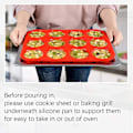 Miniatyrbillede 4 af 5: 12 Kopper Silikone Muffinform - Nonstick BPA-fri Cupcakeform 1 Pakke Almindelig Størrelse Silikoneform