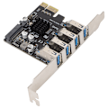 Pikkukuva 5 / 8: USB 3.0 PCIE -laajennuskortti PH64 2U/4U VL805 Chip 5Gbps Lähetys 4-porttinen USB laajennuskortti Windowsille
