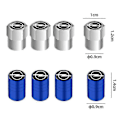 Pikkukuva 3 / 5: 4kpl Alumiinisia Varkaudenesto Kuusikulmaisia Rengasventtiilin Korkkeja Auton Renkaan Pölysuojuksia Opel Astra Insignia Mokka Zafira Corsa Zekai Style2silver