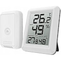 Miniatyrbild 1 av 5: Trådlös Inom- och Utomhustermometer och Hygrometer med Vit Sensor
