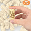 Miniatyrbillede 2 af 5: Naturlige korkpropper - 100 stk. | Genanvendelig vinstop af træ | Vinopbevaring og forsegling | DIY vinflaskedekoration | 21 * 40mm