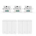 Miniatyrbillede 1 af 5: RF 433Mhz Relæmodtager med 2x 3-Gangs Panelkontakt
