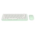 Miniatyrbillede 6 af 8: Skrivemaskine tastatur og mus Combo 68 taster 2,4 GHz stabil transmission Batteridrevet Retro skrivemaskine tastatur til Windows Hvid Grøn