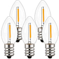Miniatyrbillede 1 af 5: C7 LED Pære, 0.5W Lyspærer til Julelandsby LED Pære 5W Glødepære Erstatning E14 Sokkel LED Lys Varm Hvid 2700K Ikke-Dæmpbar 5 Pakke_SZXM