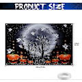 Pikkukuva 2 / 5: Halloween-tausta Iso Halloween-taustabanneri Pelottava kurpitsavalokuvaus seinätausta