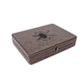Miniatyrbillede 3 af 8: PU Læder Salon Saks Opbevarings Etui Hårklippesaks Organizer Box Brun Hår Styling Værktøjstaske til Barber Tilbehør