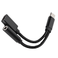 Pikkukuva 7 / 8: Puhelinääniadapteri Type C - 3,5 mm latauskuulokeadapteri 2-in-1-muunnin Xiaomi/HuaweiBlackille