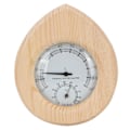 Pikkukuva 1 / 8: Tipan muotoinen 2-in-1 puinen termohygometri, saunan lämpömittari, saunan lisävarusteet