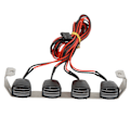Miniatyrbild 6 av 8: RC Ljusramp LED-lampor Fyrkantig Taklampa DIY Strålkastare för SCX10 1/10 RC Bil Crawler4 Lampor