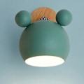 Miniatyrbild 5 av 5: Vägglampa Enkel Cartoon Modell Kvarts Rumpa Söt Vacker Vägglampa för Sovrum Ingen Glödlampa Grön