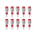 Miniatyrbillede 6 af 8: J.40006 10 stk/sæt 2 mm Forniklet Banana Hun Jack Socket Panel Mount Binding PostRed