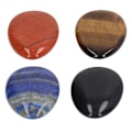 Miniatyrbillede 4 af 8: 4 stk. tommelfinger bekymring sten stress relief meditation lille bærbar oval cabochon sten til hjemmet kontor udendørs