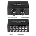 Miniatyrbillede 1 af 5: Bi-Directionel 4-vejs RCA Stereo Audio Switch L/R Audio Switcher