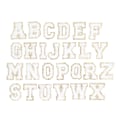 Miniatyrbillede 1 af 8: 26 stk. bogstavlapper A til Z hvide bogstavlapper DIY personlige dekorative reparation broderede sylapper