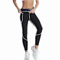 Miniatyrbillede 1 af 4: Slankende Sauna Sveddragter til Kvinder - Taljetræner Leggings Body Shaper XL Bukser Sort Blå