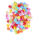Miniatyrbild 4 av 8: 200 st blomsterknappar färgglada levande färger hållbar plast bred applikation hantverksknappar för kläder väska DIY
