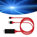 Miniatyrbillede 6 af 8: Adapterkabel Type C til High Definition Multimedia Interface Kabel Adapter PVC Kobber til Telefon Laptop Rød