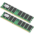 Miniatyrbillede 6 af 8: 2 Stk Hukommelsesmodul Desktop Computer Dobbeltsidet 16Grain DDR 1GB 333MHZ PC&#8209;2700