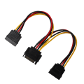 Miniatyrbild 1 av 8: SATA-adapterkabel 1-i-2 datorhårddisk Optisk enhet Power