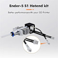Miniatyrbillede 1 af 5: NYT -5 S1 Hotend Kit Titanium Kobber Hals Varmelegeme Blok Silikone Cover -5 S1 3D Printer Dele