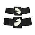 Miniatyrbillede 6 af 8: 2 stk. Katteøje-patch med reflekterende velcro-design i lærred - Lysende katteøje-patch til hatte, uniformer, rygsække, udendørsaktiviteter og natteture - Sort