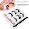 Miniatyrbild 7 av 8: 3 par lösögonfransar flytande eyeliner set Vattenfast ögonmakeup-verktyg3D-03