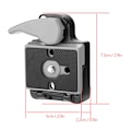 Miniatyrbild 2 av 6: Adapterplatta för snabbkoppling för DSLR-kamera Stativkulhuvud