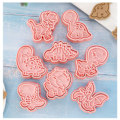 Miniatyrbilde 5 av 8: Dinosaur Cookie Mold - Søt matkvalitet plast 3D dyrebakningsform for kjeks kaker desserter håndverk