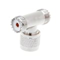 Miniatyrbillede 5 af 5: T Formet Uhf Han Pl259 Til 2 Uhf Hun So239 Triple Rf Konnektor 3-vejs Koaksial Adapter