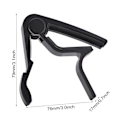 Miniatyrbillede 3 af 3: Bærbar Quick Change Tune Clamp Håndholdt Tuner Capo til Folk Guitar Sort